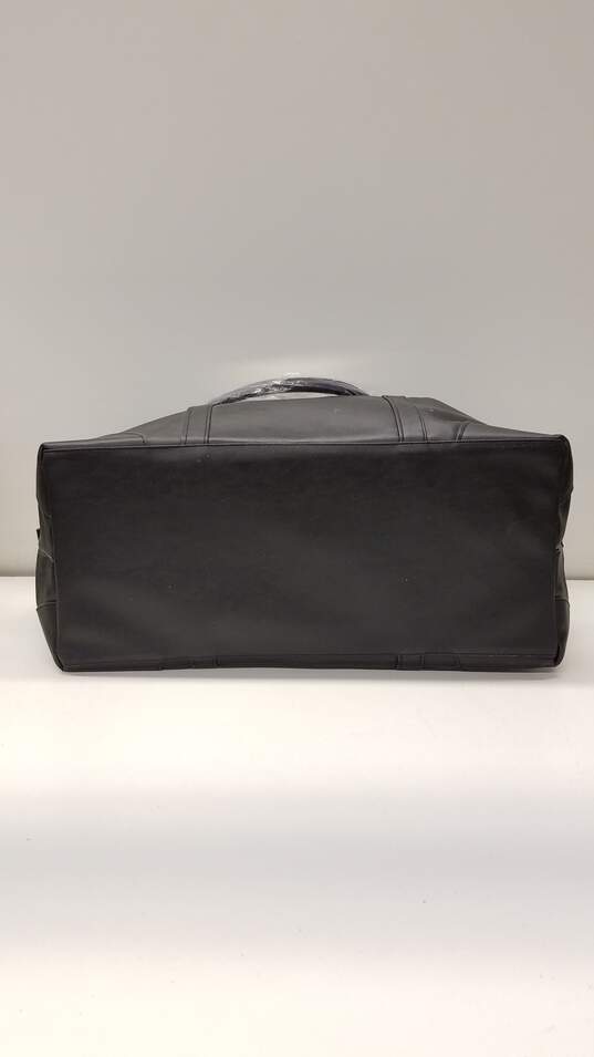 Michel Germain Paris Black Large Weekender Travel Duffle Tote Bag image number 4