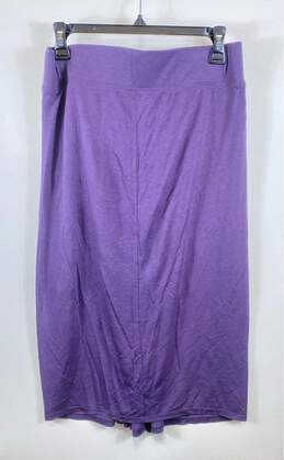 Helmut Lang Women Purple Drape Midi Skirt M alternative image
