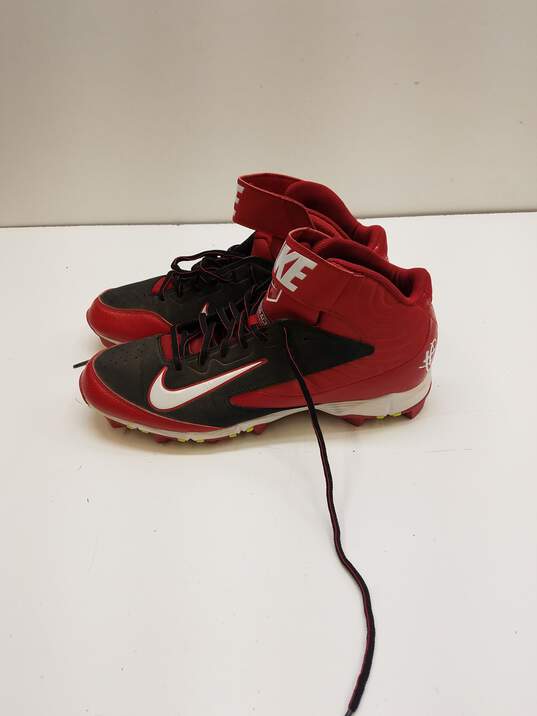 Nike Alpha Huarache 4 Keystone Baseball Cleats Red, Black, White 634626-016 Size 11.5 image number 4