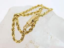 14K Yellow Gold Rope Chain Bracelet 3.6g alternative image