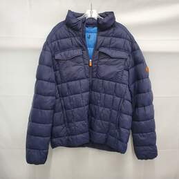 Save The Duck M's Ultra Light Dark Blue Puffer 100% Nylon Jacket Size XL