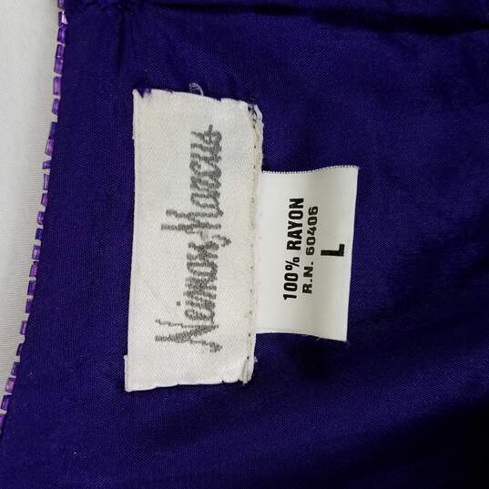 Neiman Marcus Women Dress L Purple image number 3