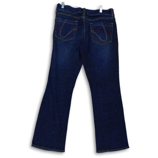 Womens Blue Denim Dark Wash Pockets Stretch Straight Leg Jeans Size 11 image number 2