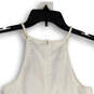 NWT Womens White Eyelet Round Neck Back Zip Side Slit Tank Top Size 0 image number 4