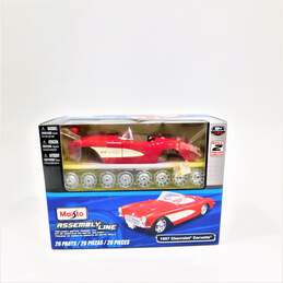 Maisto Assembly Line 1957 Red Chevrolet Corvette Skill Level 2 Die-Cast Metal Model Kit