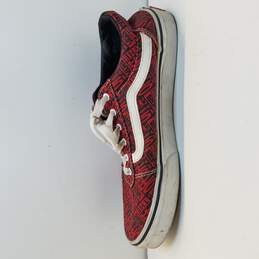 Vans Ward In Red White Kids Shoes Size 5.5Y alternative image