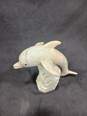 Pink Marble Dolphin Statue on Stand image number 3