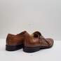 Mercanti Fiorentini Italy Brown Leather Monk Buckle Loafers Shoes Men's Size 10.5 M image number 4