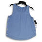 NWT Womens Blue Scoop Neck Sleeveless Side Button Tank Top Size Small image number 1