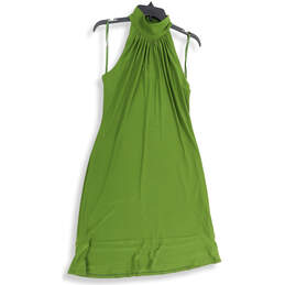 Womens Green Pleated Sleeveless Halter Neck Classic A-Line Dress Size 6