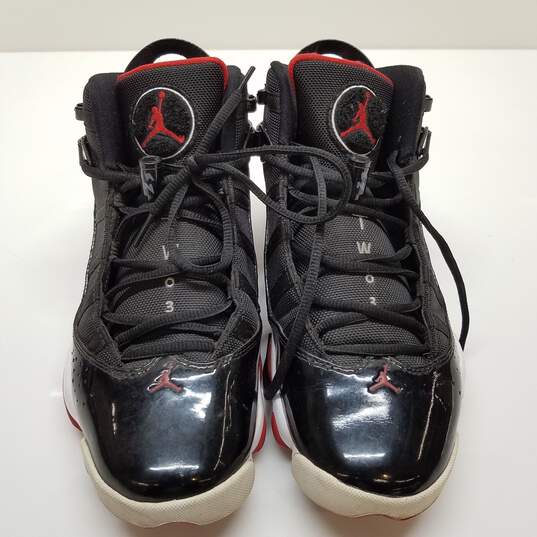 Nike Air Jordan 6 Rings Bred Black Varsity Red White Size 9.5 image number 3