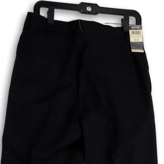 NWT Womens Black Plaid Flat Front Pocket Straight Leg Dress Pants Sz 30X30 image number 4