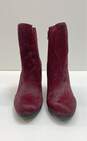Calvin Klein Odelle Calf Hair Wedge Boots Berry Red 9.5 image number 3
