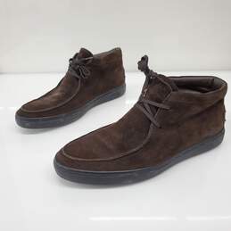 Tod's Men's Brown Suede Leather Chukka Boots Size 10 AUTHENTICATED