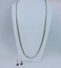 Artisan Sudha Garnet Earrings & Herringbone Chain Necklace 37.7g image number 1