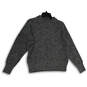 Womens Black White Mock Neck Long Sleeve Knit Pullover Sweater Size Large image number 1