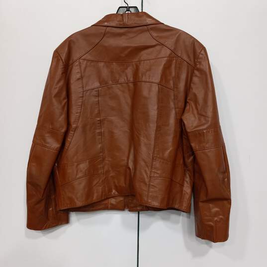 Wilson Suede & Leather Full Zip Jacket Women's Size 42 image number 2