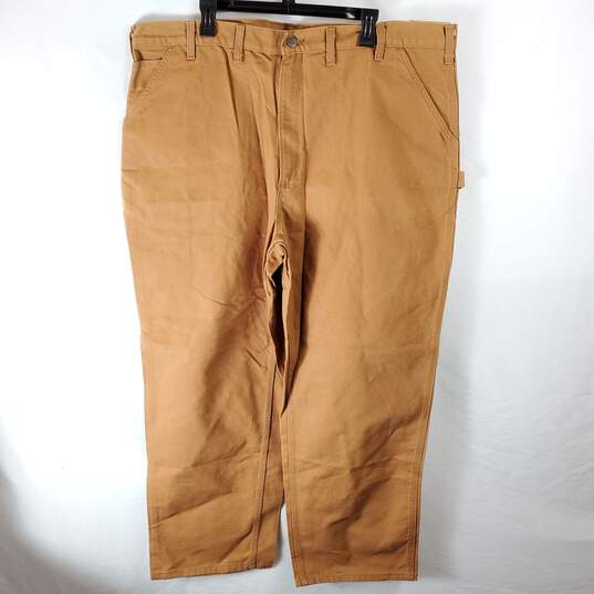 Buy the Carhartt Men Brown Dungaree Pants Sz 46 NWT