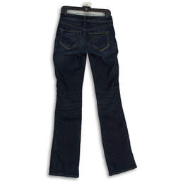 Womens Blue Denim Medium Wash Mid Rise Bootcut Leg Jeans Size 27W 35L alternative image