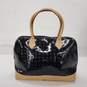 Arcadia Italy Signature Black Patent Leather Handbag image number 1
