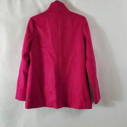 J Crew Women Pink Zip Up Wool Blend Coat Sz 8 NWT alternative image