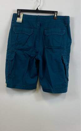 Unionbay Mens Blue Pockets Flat Front Cotton Casual Cargo Shorts Size 34 alternative image