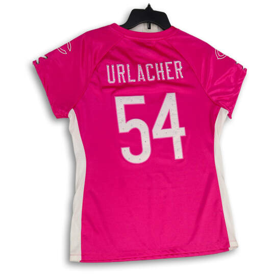 Womens Pink White Chicago Bears Brian Urlacher #54 NFL Football Jersey Size L image number 2