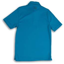 NWT Under Armour Mens Blue Short Sleeve Collared Polo Shirt Size Small alternative image