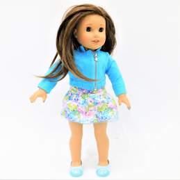 American Girl Doll Brown Eyes & Hair W/ Carrying Bag Pet Party Accessories & Party Craft Book alternative image