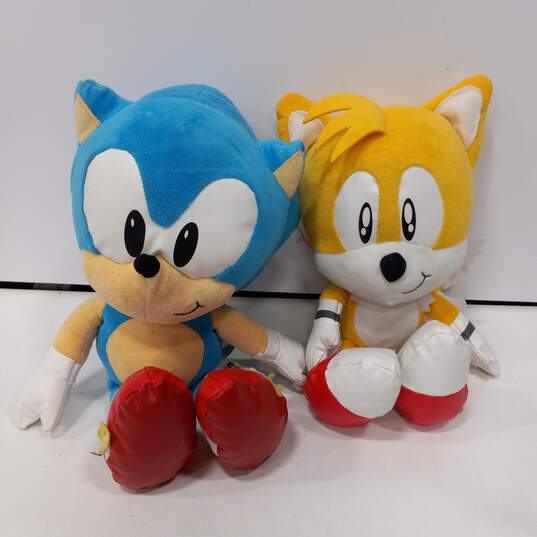 SEGA Sonic The Hedgehog Classic Sonic & Tails Plush Dolls image number 1