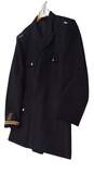 Mens Black Pockets Long Sleeve Peak Lapel Suit Jacket Size 43L image number 2