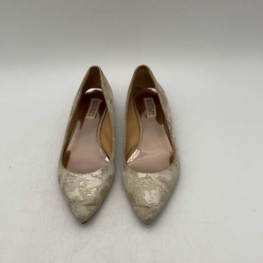 Badgley Mischka Womens Rose Gold Pointed Toe Slip-On Ballet Flat Shoes 8 w/ COA image number 1