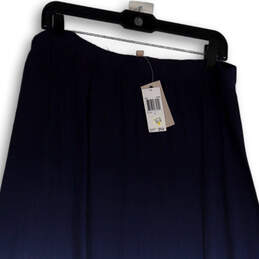 NWT Womens Blue White Ombre Print Pull-On Midi A-Line Skirt Size Large alternative image