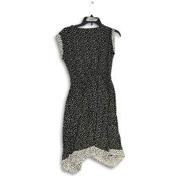 NWT Womens Black White Round Neck Sleeveless Fit & Flare Dress Size XXS alternative image