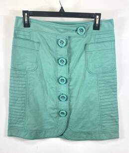 Moschino Green Button Up Midi Skirt - Size 8