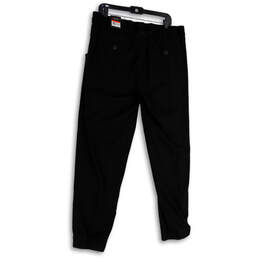 NWT Mens Black Elastic Waist Zip Pocket Drawstring Jogger Pants Size Medium alternative image