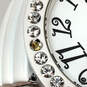 Designer Betsey Johnson Silver-Tone Rhinestone Round Dial Analog Wristwatch image number 4