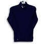 Mens Navy Blue Long Sleeve Mock Neck Pullover Compression T-Shirt Size S image number 1