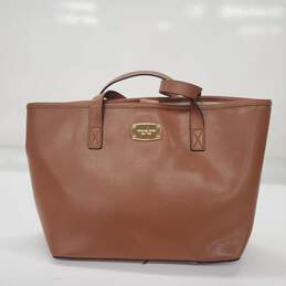 Michael Kors Brown Leather Tote Handbag