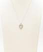 10K White Gold 0.43 CTTW Diamond Open Heart Pendant Necklace 2.4g image number 1