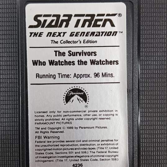 Bundle of Assorted Vintage Star Trek The Next Generation VHS Tapes image number 4