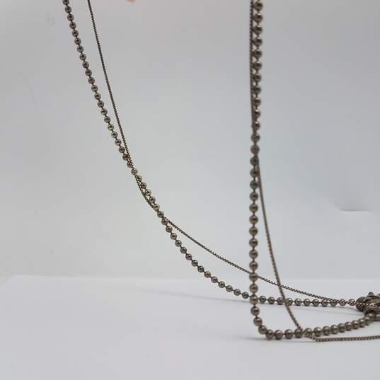 Sterling Silver Multi Gemstone Pendant Necklace Bundle 2pcs 21.3g image number 26