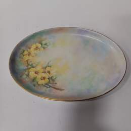 Arsberg Yellow Floral Oval Serving Plate alternative image