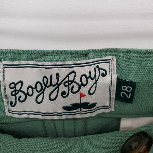 Bogey Boys Green Polyester Blend Straight Leg Pant MN Size 28 image number 3