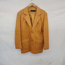 Street Leathers Vintage Butterscotch Yellow Leather Lined Jacket WM Size M