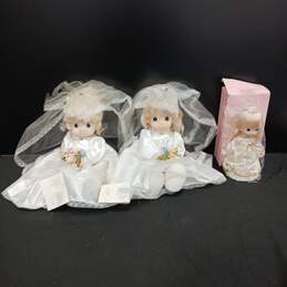 Bundle Of 3 Percaline Precious Moments Dolls w/Box