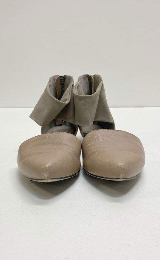Eileen Fisher Beige Ankle Zip Flat Sandal Women 8 image number 3