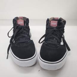 Vans Off the Wall Black Suede Mid Lace Up Shoes Women's Size 10 alternative image