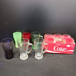 Vintage Bundle of 12 Assorted Coca-Cola Glasses