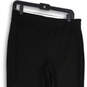 Womens Black Flat Front Pockets Straight Leg Pull-On Dress Pants Size Large image number 3